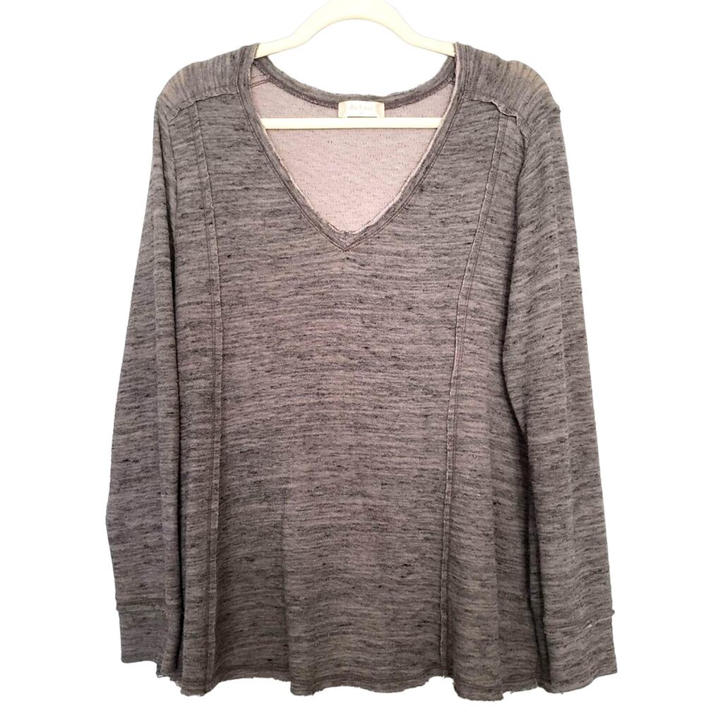 Altr'd State Jersey Knit Tunic Top Shirt Casual Long Sleeve Comfy Cozy Loose - M